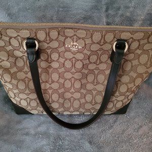 Coach signature handbag-brown